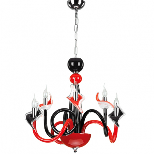 Mevlana Red and Black Chandelier
